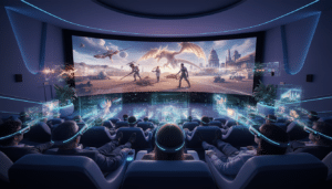 Mixed Reality Filme auf großer Leinwand